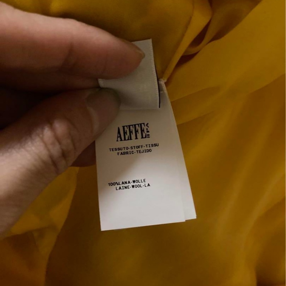 Moschino Yellow Wool Coat Dress - Picture 6 of 6